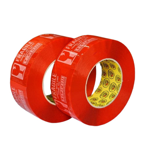 CROCO Red FRAGILE with Thank You Word 2" X 100M