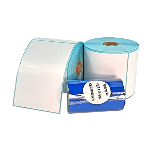 4" (W) x 6" (H) Plain White Satin Barcode Labels