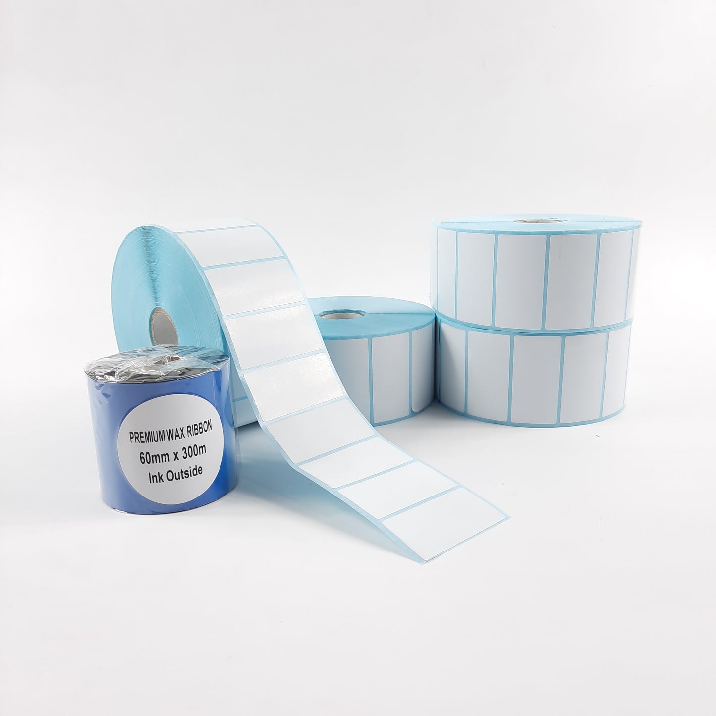 2" (W)  x 1" (H) Plain White Satin Barcode Labels