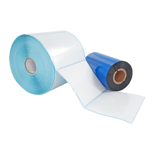 4" (W)  x 2.5" (H) Plain White Satin Barcode Labels