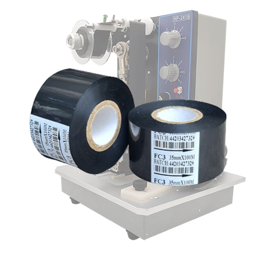 35mm x 100M Hot Foil Stamping Thermal Ribbon For Date Code Printing Machine