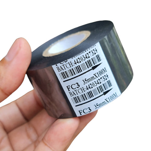 35mm x 100M Hot Foil Stamping Thermal Ribbon For Date Code Printing Machine