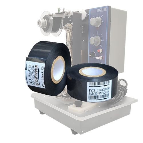 25mm x 100M Hot Foil Stamping Thermal Ribbon For Date Code Printing Machine