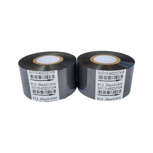35mm x 100M Hot Foil Stamping Thermal Ribbon For Date Code Printing Machine