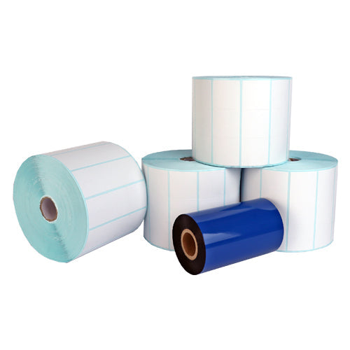 32mm (W) x 25mm (H) Plain White Satin Barcode Labels