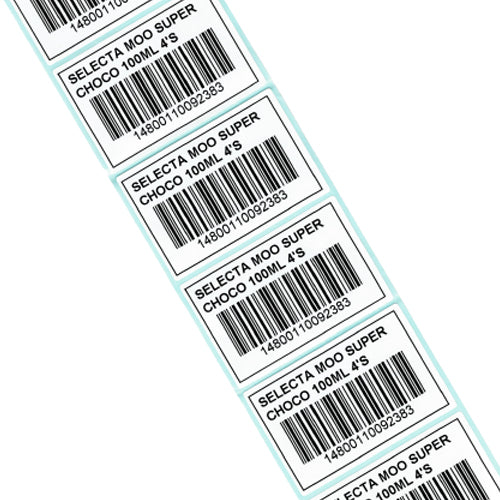 2" (W) x 1" (H) Printed Property Tag Sticker Label