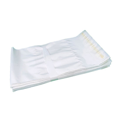 Small Plain White Plastic Courier Pouch with Pocket 100s