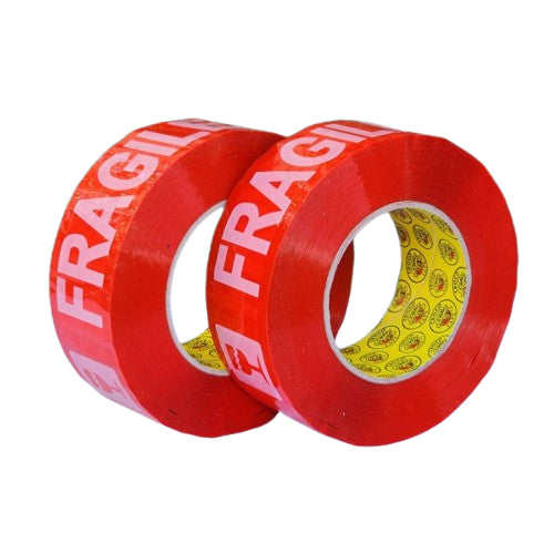 1 Roll 2" X 200M CROCO Red FRAGILE Tape