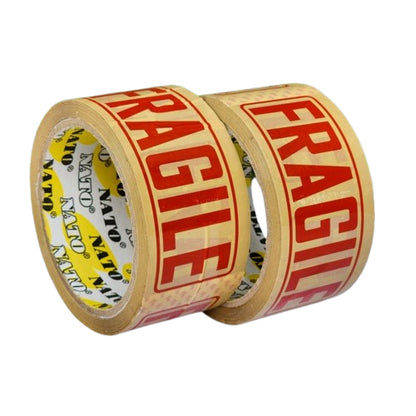 1 Rolls 2" x 50M Brown FRAGILE Packaging Tapes