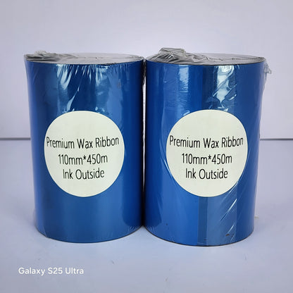 110mm x 450M Premium Wax Thermal Barcode Ribbon