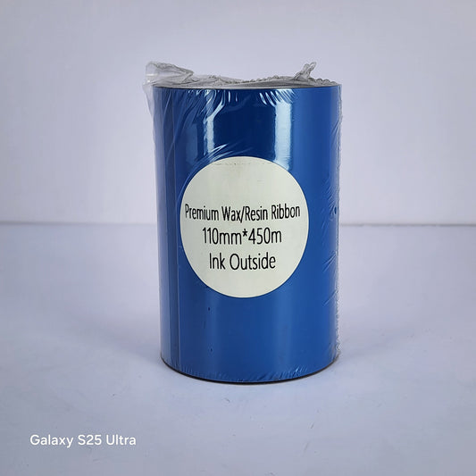 110mm x 450M Premium Wax / Resin Thermal Barcode Ribbon