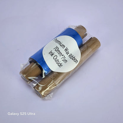 70mm x 75M Premium Wax Thermal Barcode Ribbon