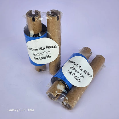60mm x 75M Premium Wax Thermal Barcode Ribbon