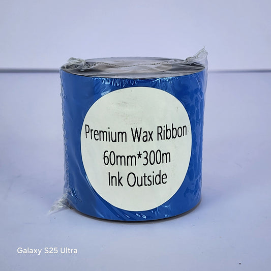 60mm x 300M Premium Wax Thermal Barcode Ribbon