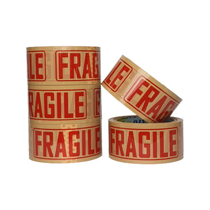10 Rolls 2" x 50M Brown FRAGILE Packaging Tapes