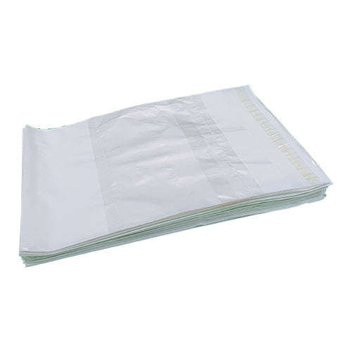 A3 Extra Large Plain White Plastic Courier Parcel Bag with Pocket 100s