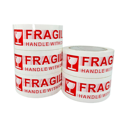 2" x 100M White FRAGILE Packaging Tapes