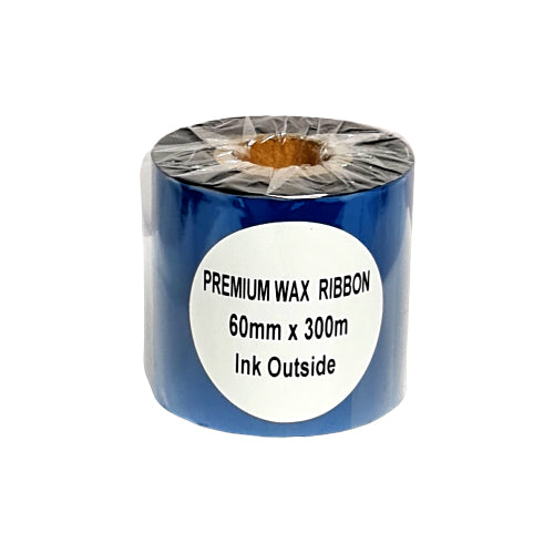 60mm x 300M Premium Wax Barcode Ribbon