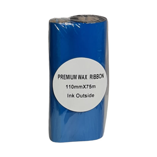 110mm x 75M Premium Wax Barcode Ribbon