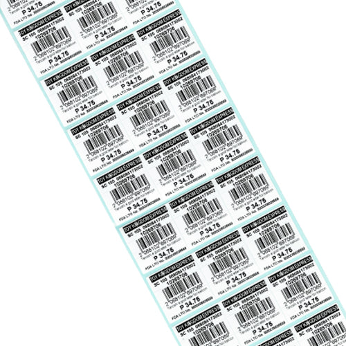 32mm (W) x 32mm (H) Printed Satin Barcode Sticker for Price Tag, Product and Expiry Date